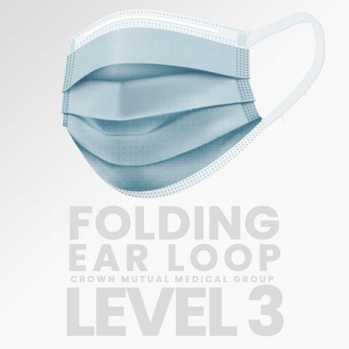 Folding Ear Loop ASTM F2100 Level 3 | 50 Medical-Grade Face Masks