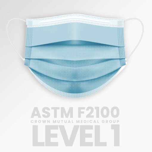 ASTM F2100 Level 1 | Medical-Grade Face Masks Box of 50