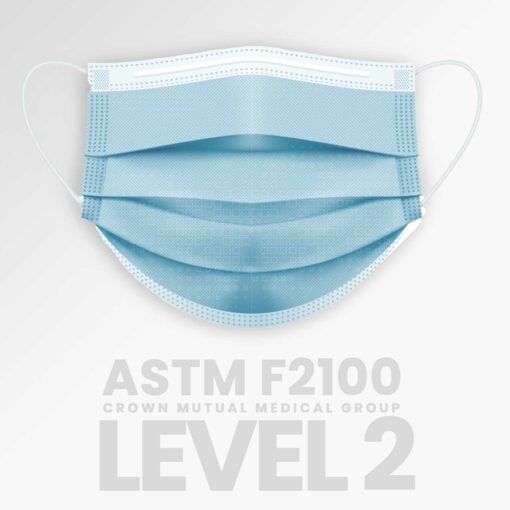 ASTM F2100 Level 2 | 50 Medical-Grade Face Masks